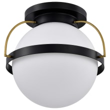Lakeshore 18" Wide Semi-flush Globe Ceiling Fixture with Shade