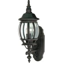 Central Park Single Light 20" Tall Outdoor Wall Sconce with Clear Glass Shade