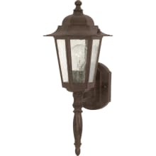 Cornerstone Single Light 18" Tall Outdoor Wall Sconce with Seedy Glass Shade