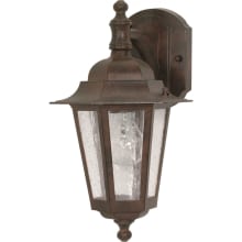 Cornerstone Single Light 13" Tall Outdoor Wall Sconce with Seedy Glass Shade