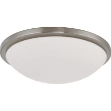 Button Single Light 17" Wide Integrated LED Flush Mount Bowl Ceiling Fixture
