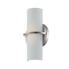 Tucker Single Light 11-1/2" Tall Integrated LED Wall Sconce with Frosted Glass Shade - ADA Compliant