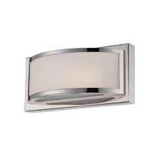 Mercer Single Light 10" Wide Integrated LED Bathroom Sconce with Frosted Glass Shade - ADA Compliant