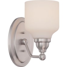 Kirk Single Light 4-7/8" Wide LED Bathroom Sconce with Frosted Glass Shade