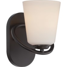 Dylan Single Light 6-1/2" Wide LED Bathroom Sconce with Frosted Glass Shade
