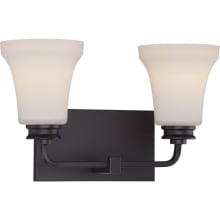 Cody 2 Light 14-7/8" Wide LED Bathroom Vanity Light with Frosted Glass Shades