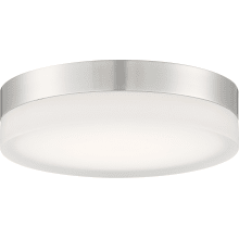 Pi 9" Wide LED Flush Mount Bowl Ceiling Fixture with a Glass Shade