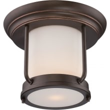 Bethany Single Light 10" Wide LED Outdoor Flush Mount Ceiling Fixture with Frosted Glass Shade