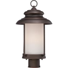 Bethany Single Light 10" Wide LED Landscape Single Head Post Light with Frosted Glass Shade