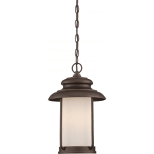 Bethany Single Light 10" Wide LED Outdoor Mini Pendant with Frosted Glass Shade