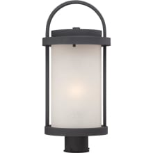 Willis Single Light 9" Wide LED Landscape Single Head Post Light with Frosted Glass Shade