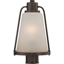 Tolland Single Light 9" Wide LED Landscape Single Head Post Light with Patterned Glass Shade