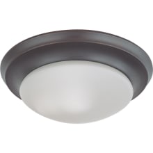 Single Light 11-3/4" Wide Integrated LED Flush Mount Bowl Ceiling Fixture with Frosted Glass Shade