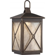 Roxton Single Light 13-3/8" Tall Integrated LED Outdoor Wall Sconce with Seedy Glass Shade