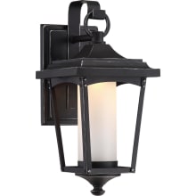 Essex Single Light 14" Tall Integrated LED Outdoor Wall Sconce with Frosted Glass Shade