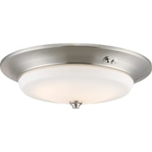 Single Light 15" Wide Integrated LED Flush Mount Bowl Ceiling Fixture with Frosted Glass Shade