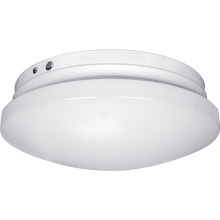 Single Light 14" Wide Integrated LED Flush Mount Bowl Ceiling Fixture with Frosted Glass Shade