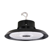 12" Wide LED UFO High Bay - 5000K and 100 Watts - 120-277 Volts - Black