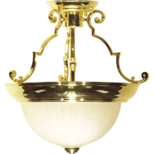 2 Light 13" Wide Semi-Flush Bowl Ceiling Fixture