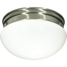 2 Light 9-1/2" Wide Flush Mount Bowl Ceiling Fixture