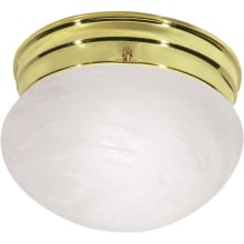 Single Light 7-1/2" Wide Flush Mount Bowl Ceiling Fixture