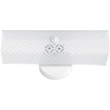 2 Light 14" Wide Bath Bar with Patterned Glass Shade