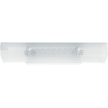 4 Light 24" Wide Bath Bar with Patterned Glass Shade