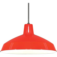 Single Light 16" Wide Pendant with Metal Shade