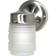 Single Light 8-1/2" Tall Outdoor Wall Sconce with Frosted Glass Shade