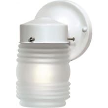 Single Light 8-1/2" Tall Outdoor Wall Sconce with Frosted Glass Shade