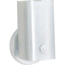 Single Light 4-1/2" Wide Bathroom Sconce with Frosted Glass Shade