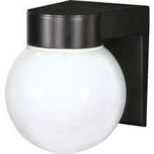 Single Light 6" Tall Outdoor Wall Sconce with Frosted Glass Shade