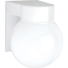 Single Light 6" Tall Outdoor Wall Sconce with Frosted Glass Shade