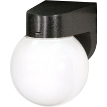Single Light 8" Tall Outdoor Wall Sconce with Frosted Glass Shade