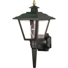 Single Light 17" Tall Outdoor Wall Sconce with Clear Glass Shade