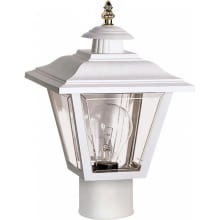 Single Light 7-3/4" Wide Landscape Single Head Post Light with Clear Acrylic Shade