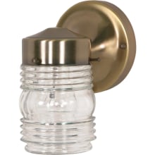 Single Light 8-1/2" Tall Outdoor Wall Sconce with Clear Glass Shade