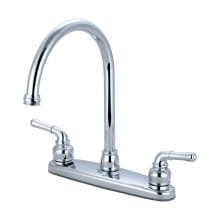 Accent 1.5 GPM Widespread Kitchen Faucet with 8-7/16" Reach Gooseneck Swivel Spout and Lever Handles
