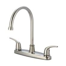 Accent 1.5 GPM Low Lead Widespread Kitchen Faucet with 8" Reach Gooseneck Swivel Spout and Lever Handles