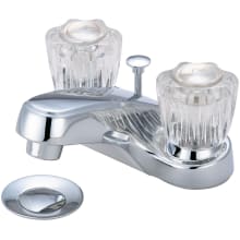 Elite 1.2 GPM Centerset Bathroom Faucet with Acrylic Handles and Pop-Up Drain Assembly