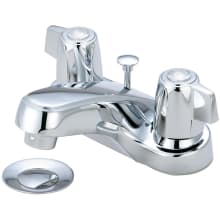 Elite 1.2 GPM Centerset Bathroom Faucet with Mini Blade Handles and Pop-Up Drain Assembly