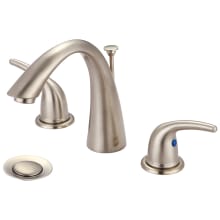 Accent 1.2 GPM Widespread Bathroom Faucet with J Style Rigid Spout and Pop-Up Drain Assembly