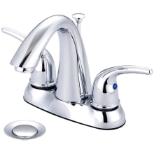 Accent 1.2 GPM Centerset Bathroom Faucet with J Style Rigid Spout and Brass Pop-Up Drain Assembly