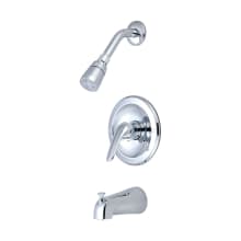 Elite 1.75 GPM Tub and Shower Trim Package - Includes Single Function Shower Head, Valve Trim, and Tub Spout