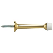 Traditional 3" Wall Mounted Door Stop - Solid Brass