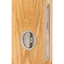 2-3/8 Inch Wide Round Mortise Pocket Door Lock