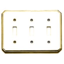 Beveled Edge Triple Toggle Switch Plate from the Classics Collection