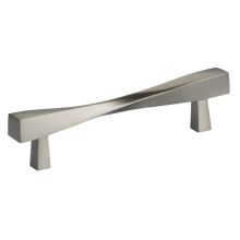 Ultima 4-5/8 Inch Center to Center Twisted Square Bar Solid Brass Cabinet Handle / Drawer Pull