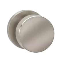 Puck Modern Passage Door Knob Set with Round Rosette from the Prodigy Collection