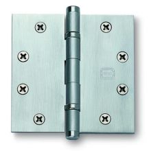 4.5" x 4.5" Solid Brass Square Corner Ball Bearing Mortise Hinge - Single Hinge